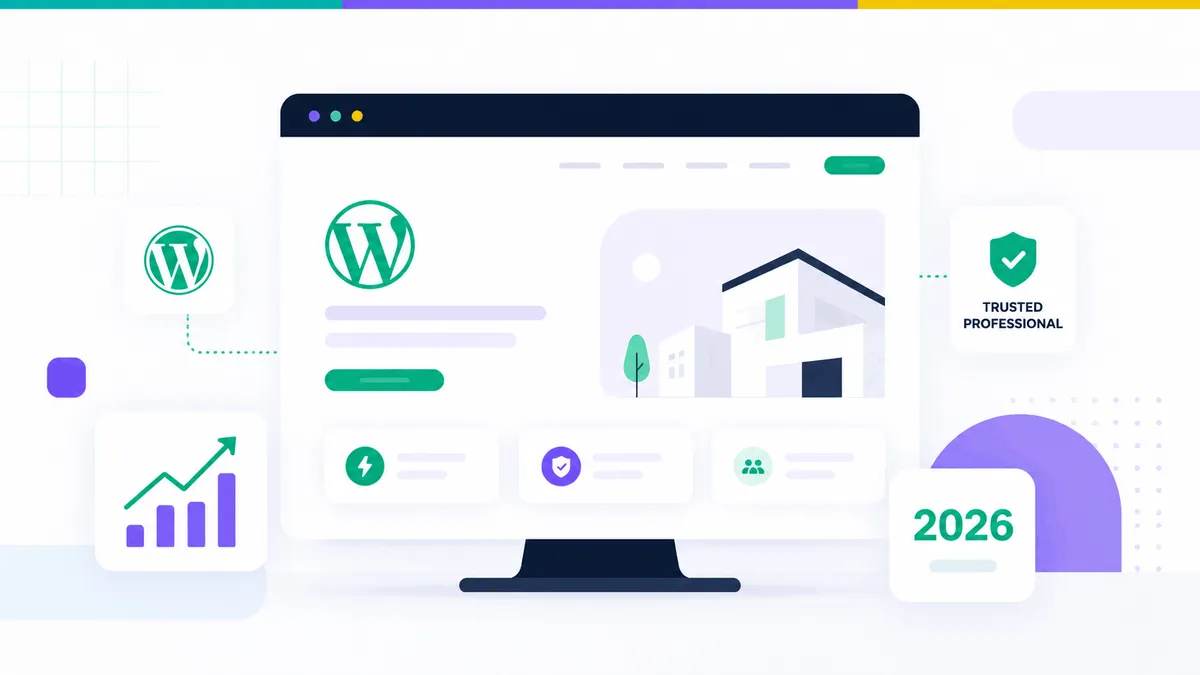 Professional WordPress business website displayed on desktop and mobile devices