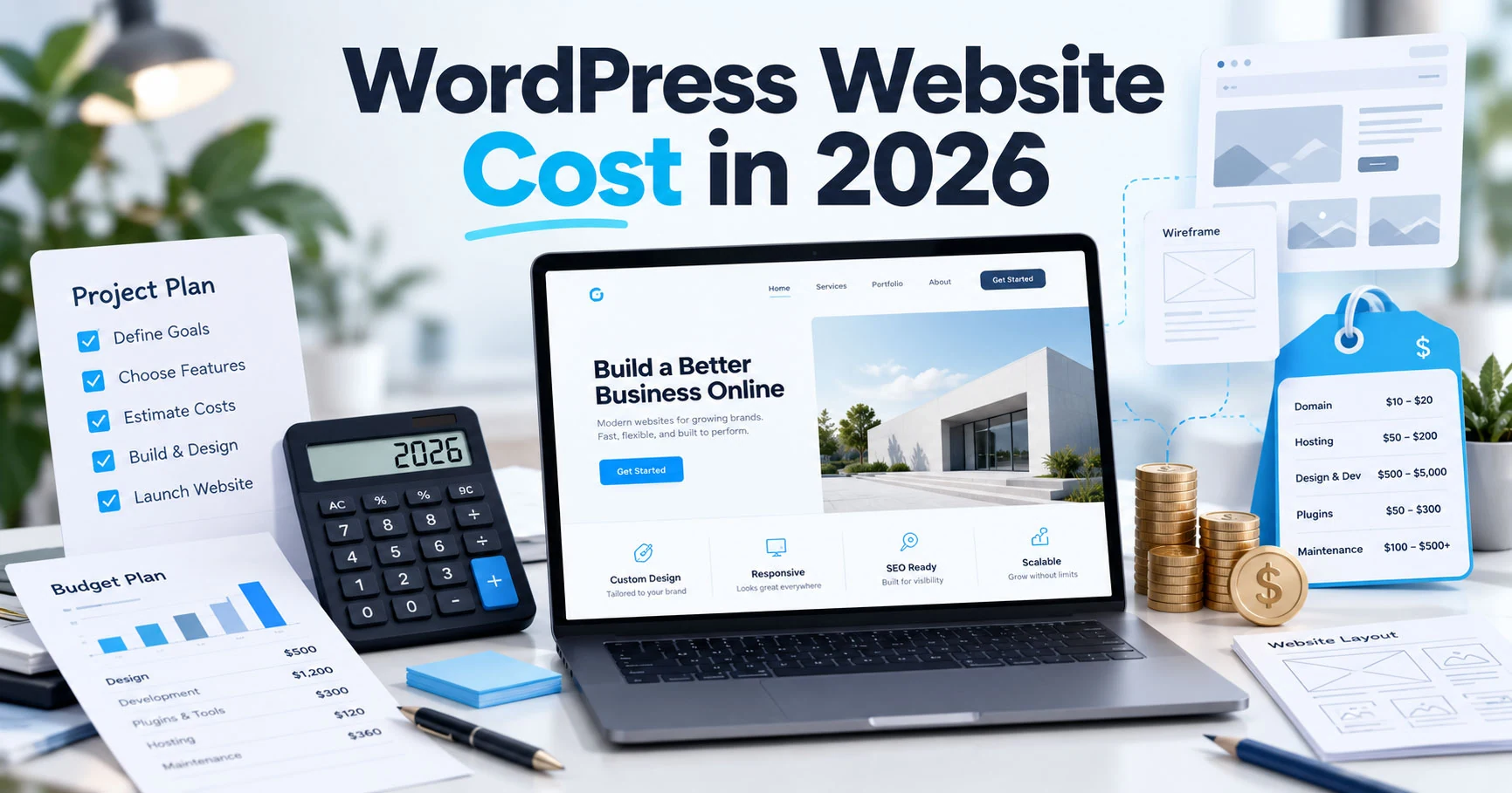 WordPress website cost guide for small businesses in 2026