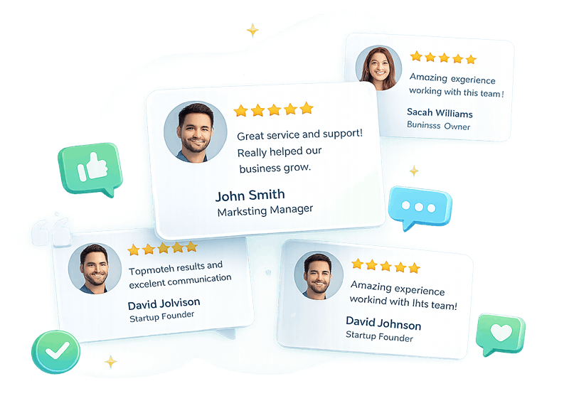 Client testimonial cards for WordPress and Elementor freelancer reviews